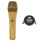 Tfk-m80-gold-cable Telefunken Dynamic Live Stage Vocal Recording Microphone Gold With Cable