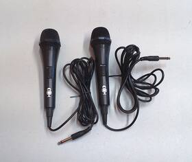 Smm-214 The Singing Machine Pair Of Smm 214 Unidirectional Dynamic Wired Karaoke Microphones