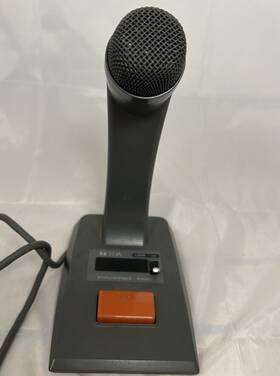 Pm-66ou Toa Desktop Paging Moving Coil Microphone Green Mic Japan Untested