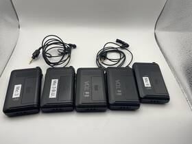 Wm-5325 Toa Electronics Lot Of 5 Packs With 2 Microphone Clip Ons