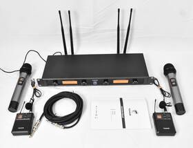 Tw842 Tonor Uhf Wireless Microphone System With Lavalier Lapel Mics