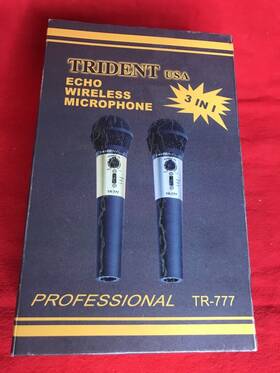 Trident Tr-777 Professional Pro Audio Karaoke Microphone Model Wireless