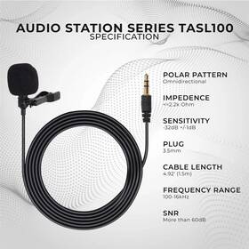 Tasl100 Turnstile Audio Lavalier Microphone 2 Pack For Dji Rode Shure And More