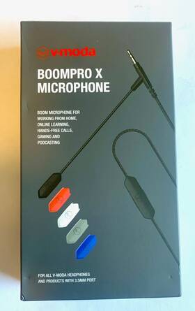 V-moda 877653007225 Boompro X Cardioid Detachable Flexible Boom Mic 3.5mm For Headphones Pc