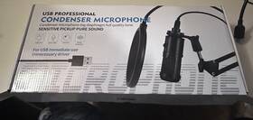 Ak-v4 Vevor Usb Microphone 192khz/24-bit Condenser Kit With Boom Arm Stand