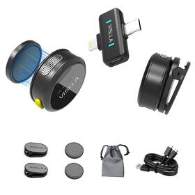 Spark-c1 Vislla Mini Microphone For Iphone Ipad And Android 12h Battery Noise Reduction Wirel