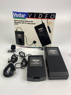 Wmk-2 Vivitar Vintage Wireless Microphone Receiver And Transmitter Not Tested