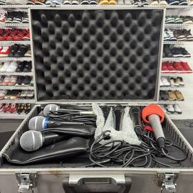 Mark-18pro Vocopro Wired And Wireless Microphone Lot Of 7 With Case