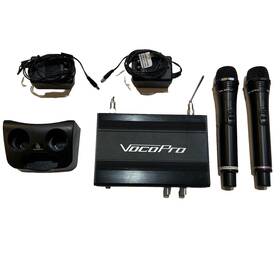Uhf-3205-10 Vocopro Uhf-3205 Dual-channel Rechargeable Wireless Microphone System-black