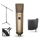 Wa-87 Wa87-package-vocalshield Warm Audio Pack Foldable Stand Mounted Acoustic Shield