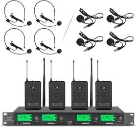 Mk0182-004 Wen Pro Audio Wireless Microphone System Uhf 4 Channel Lavalier Used Works Great