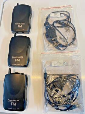 Nkl001 Williams Sound R35-8 Nlk001 Lot Of 3 Personal Pa Fm Receiver With Two Neckloop