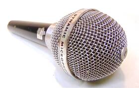 Df-62-bc Wurlitzer Working Dynamic Microphone By Foster Black Vintage