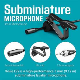 Xvive 715017855665 Lv2 Professional-grade Wearable Microphone For Wireless Lavalier