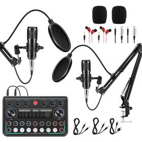 P999 Znclces 2025 Upgraded Podcast Equipment Bundle For 2 Recording Studio Package With P