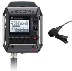 Zf1lp-ob Zoom Open Box F1-lp F1 Field Recorder And Lavalier Mic Two Channel Audio Record