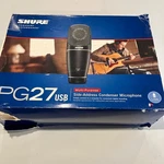 Shure PG27 Usb Multi Purpose Side-address Condenser Microphone Wo/adapter. Fixed Price $69.87.