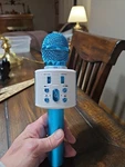 WS-858LKARAOKEMICROPHONE Wireless Bluetooth Led Lights Gold Handheld Ktv Speaker. Fixed Price $14.99.