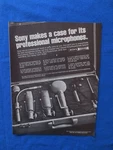 Sony C-500 C-37P ECM-377 "a Case Microphones" Magazine Ad Audio Nov 1971. Fixed Price $19.76.