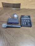 Alto Pro ZMX52 Compact Mixer & Gemini VHF-04HHM Wireless Mic With Reciever Set. Fixed Price $50.00.