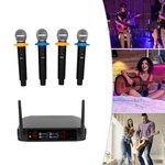 Wireless Microphone System Four Handheld Mics Set 65.62FT Practical Receiver. Fixed Price $65.07.