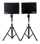 Nos Amplivox Voice Projector Portable Pa System Black W/ Stands & Wheeled Case. Fixed Price $799.99.
