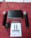 Rockville RWM1202VM Wireless Microphone System, Black, Very Light Use, Good Cond. Fixed Price $27.50.