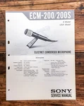 Sony ECM-200S Microphone Service Manual *original*. Fixed Price $14.97.