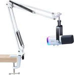 White Boom Arm For Fifine AM8 - Compatible With Microphone, 3/8". Fixed Price $39.99.