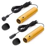 Movo LV-6 Pro Omnidirectional & Cardioid Xlr Lavalier Condenser Microphone Set. Fixed Price $99.95.