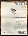 Sony ECM-16T Microphone Service Manual *original*. Fixed Price $9.97.