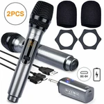 Lekato Wireless Microphone Uhf Dual Handheld Dynamic Receiver Rechargeable. Fixed Price $55.49.