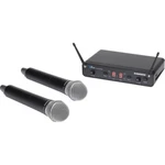 Samson Concert 288 Dual-channel Wireless Handheld Microphone System With Q6 Caps. Fixed Price $369.99.