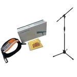 Audio-technica M8000 Microphone Bundle W/ Tripod Stand, Clip, Xlr Cable, & Cloth. Fixed Price $89.99.