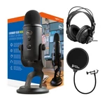Blue Yeti Usb Microphone Knox Gear Headphones Pop Filter Bundle (blackout). Fixed Price $169.99.