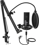 Fifine Studio Condenser Usb Microphone Computer Pc Kit With Adjustabl. Fixed Price $71.95.