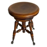 Vintage 19TH Century Marble Claw & Ball Foot Piano Organ Swivel Stool Antique. Fixed Price $549.95.