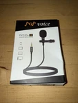 Pop Voice Lavalier Microphone PV510 + Clip Omnidirectional Noise Cancel Muff. Fixed Price $15.00.