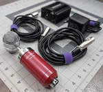 Red Neewer NW-1500 Microphone With Ohuhu 48V Phantom Power Supply & 8' Cables. Fixed Price $79.99.