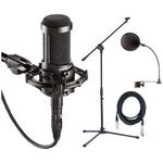 Audio Technica AT2035 Condenser Mic+shock Mount Pack +pop Filter+cable+stand. Fixed Price $174.90.