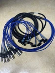 Mogami 8-CHANNEL Xlr Snake Cable Flat Black Blue 10-29 Ft. Fixed Price $265.00.