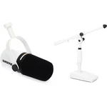 Shure MV7+ Hybrid Podcast Microphone With Desktop Boom Stand - White. Fixed Price $343.99.