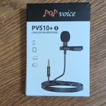 Pop Voice PV510+ Lavalier Microphone Clip 3.5MM Headphone Jack Black. Fixed Price $12.00.