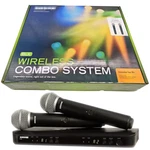 New Shure BLX288 Dual Wireless Microphone System With Two PG58 Handheld Mics. Fixed Price $156.85.