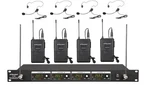 Gtd Audio 4 Channel Vhf Wireless Microphone System With Lapel Headset Mics 380L. Fixed Price $139.00.