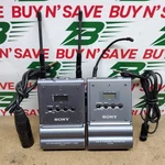 Set Of 2- Sony Uhf Synthesized (1) Transmitter UTX-B1 URX-P1 W/ Mic Used. Fixed Price $50.00.