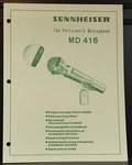 Sennheiser Md 416 Microphone Product / Sales Brochure. Fixed Price $14.95.