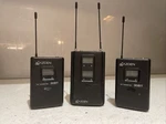 2X Azden 35BT Uhf Body Pack Transmitter And 1 Dual Chanel Microphone Receiver. Fixed Price $722.10.
