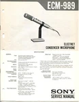 Sony Model ECM-989 Electret Condenser Microphone Service Manual. Fixed Price $25.43.
