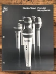 Ev Electrovoice Pro-line Microphones PL80 PL76A PL11 3 Pg Brochure Orig #2. Fixed Price $19.97.